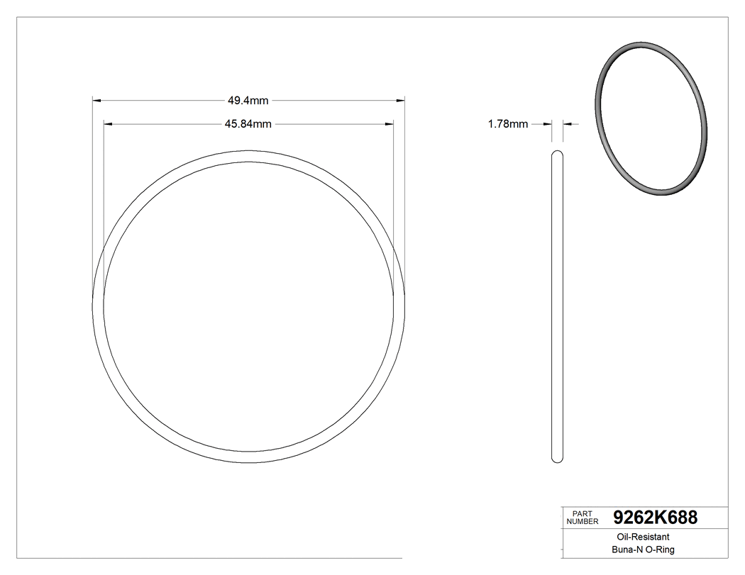 Technical drawing - 9262K688